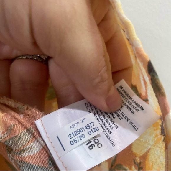 Sale 3/$20 | AE Printed Floral Button-Up Tube Top - Picture 6 of 9